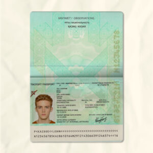 Kazakhstan passport fake template