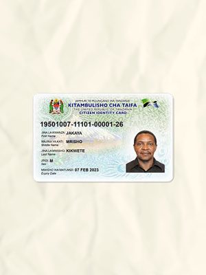 Kenya National Identity Card Fake Template