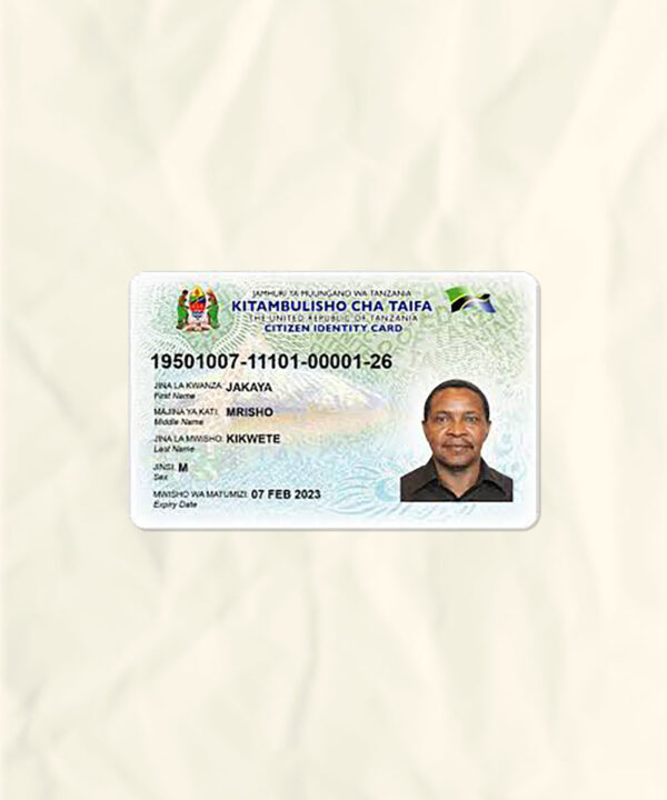 Kenya National Identity Card Fake Template