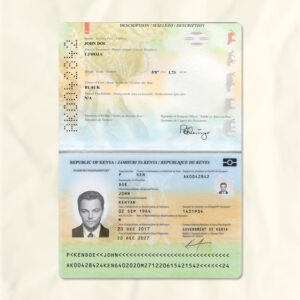 Kenya passport fake template