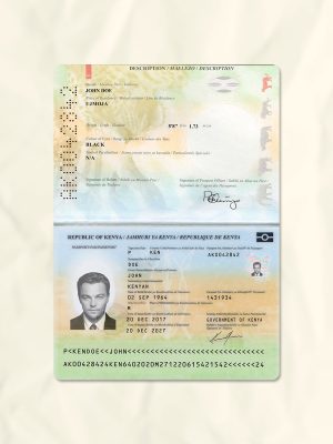 Kenya passport fake template