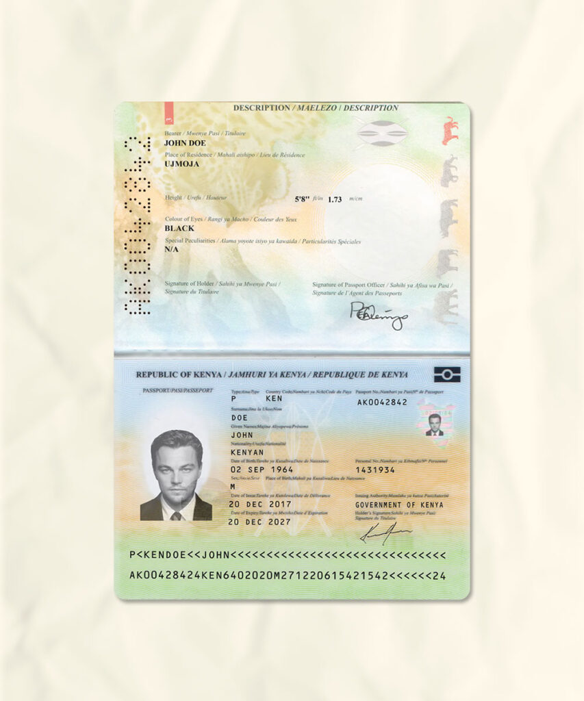 Kenya Passport Fake Template | download fake | Fakesample