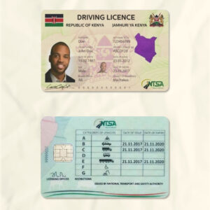 Kenya driver license psd fake template