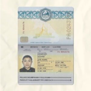 Laos passport fake template