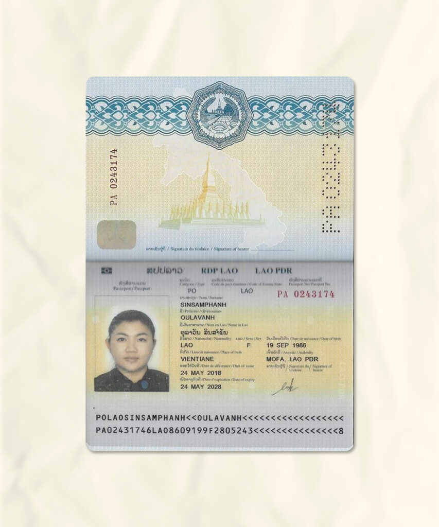 Laos Passport Fake Template Download Fake Fakesample   Lao 853x1024 