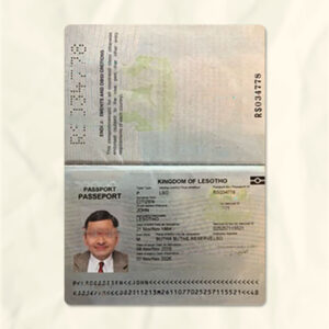 Lesotho passport fake template