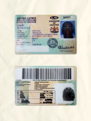 Lesotho driver license psd fake template