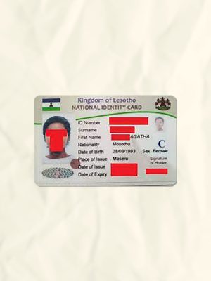 Lesotho National Identity Card Fake Template