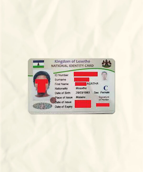 Lesotho National Identity Card Fake Template