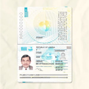 Liberia passport fake template