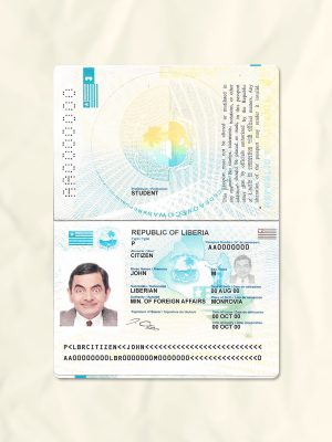 Liberia passport fake template