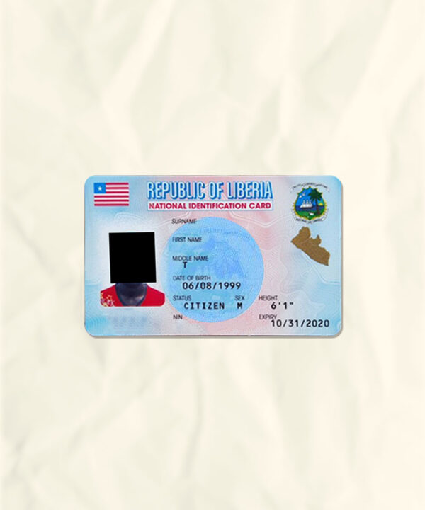 Liberia National Identity Card Fake Template