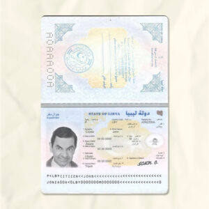 Libya passport fake template