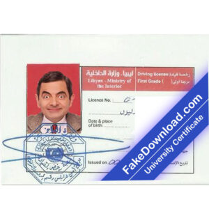 Libya driver license psd fake template