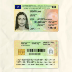 Lithuania National Identity Card Fake Template