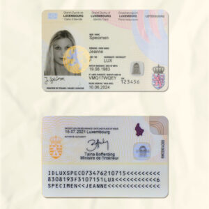 Luxembourg National Identity Card Fake Template