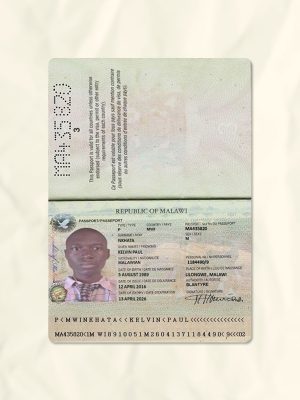 Malawi passport fake template