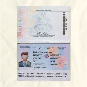 Malaysia passport fake template
