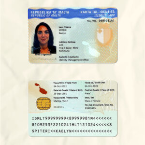 Malta National Identity Card Fake Template