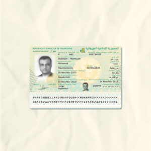 Mauritania passport fake template