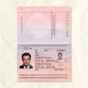 Moldova passport fake template