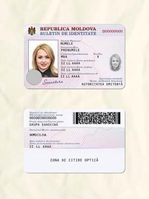 Moldova National Identity Card Fake Template