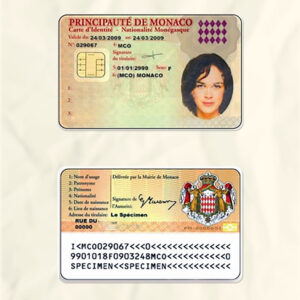 Monaco National Identity Card Fake Template