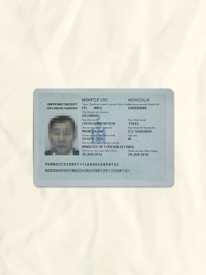 Mongolia passport fake template