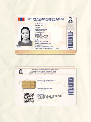 Mongolia National Identity Card Fake Template