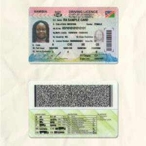 Namibia driver license psd fake template