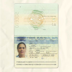Nauru passport fake template