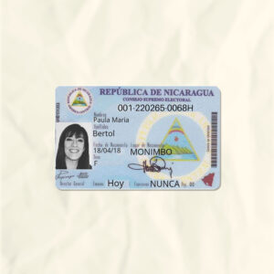 Nicaragua National Identity Card Fake Template