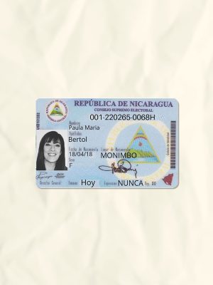 Nicaragua National Identity Card Fake Template