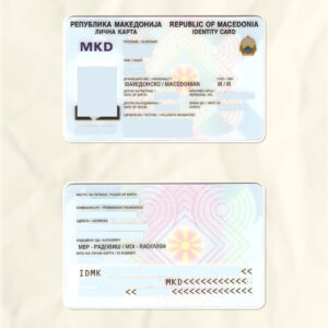 North Macedonia National Identity Card Fake Template