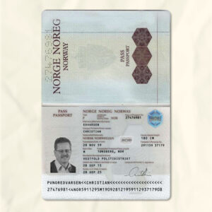 Norway passport fake template