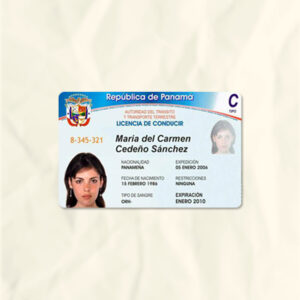 Panama driver license psd fake template