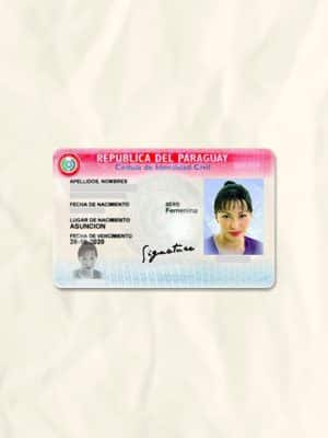 Paraguay driver license psd fake template