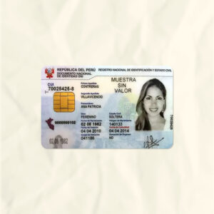 Peru National Identity Card Fake Template
