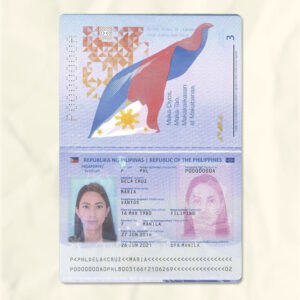 Philippines passport fake template