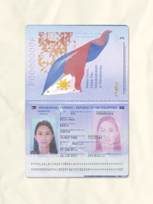 Philippines passport fake template