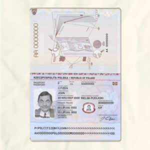 Poland passport fake template