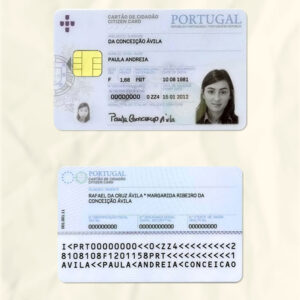 Portugal National Identity Card Fake Template