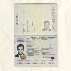 Romania passport fake template