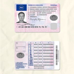 Romania driver license psd fake template