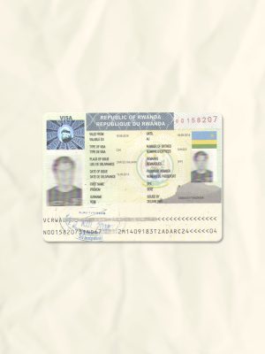 Rwanda passport fake template