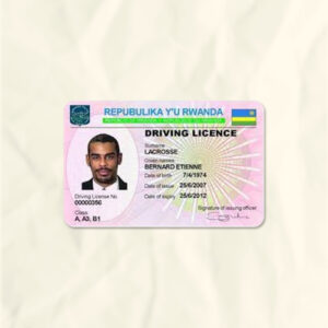 Rwanda driver license psd fake template