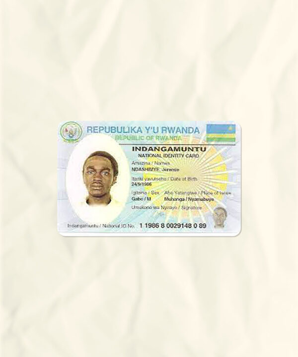 Rwanda National Identity Card Fake Template