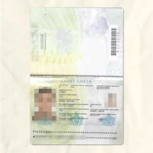 Saint Lucia passport fake template