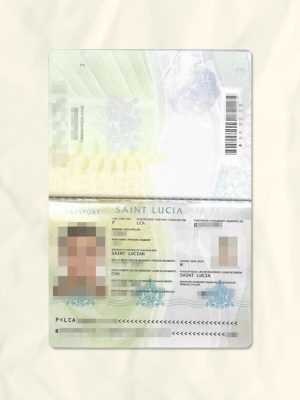 Saint Lucia passport fake template