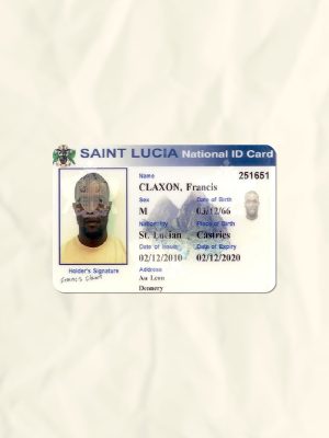 Saint Lucia National Identity Card Fake Template